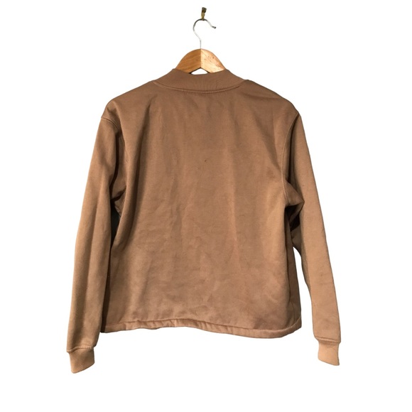 Blair | tan Brown vintage button up bomber jacket neutral jacket - Picture 5 of 7